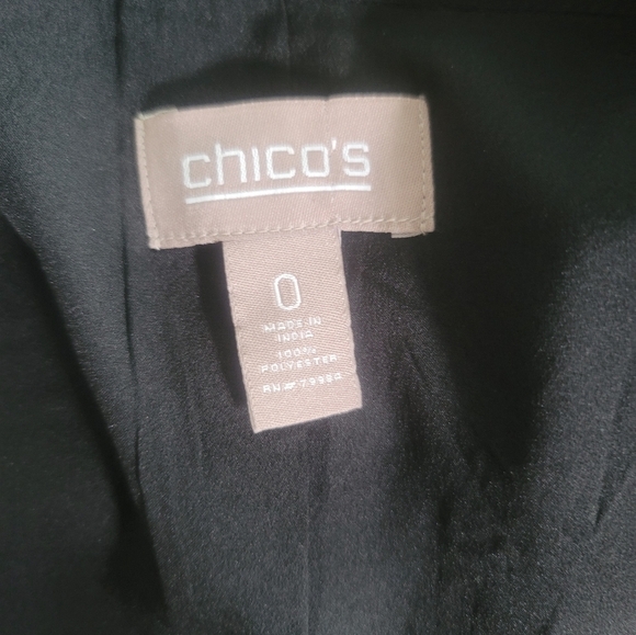 Chico's Size 0 Jacket/ Coat Black & White Multi Pattern - Picture 4 of 4